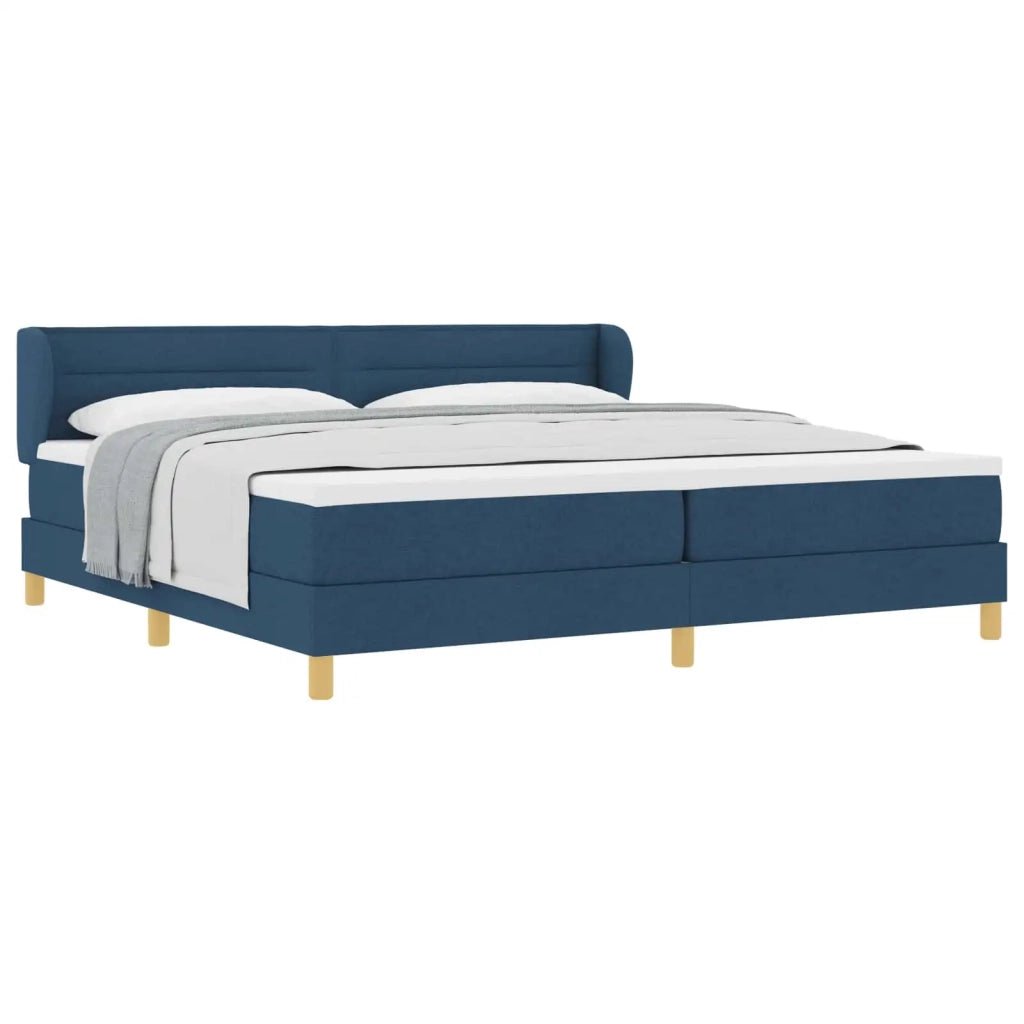 Letto a molle con materasso Blu 200 x 200 cm Tessuto 3340177