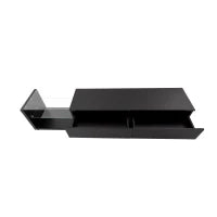 Mobile TV Moderno con 2 Cassetti e 2 Ripiani in Vetro, Illuminazione a LED, 170x36x38 cm, Nero