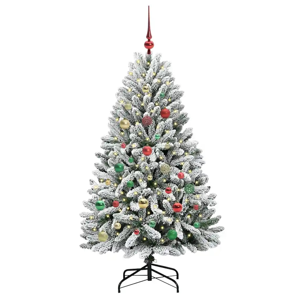 Albero di Natale | Decorazioni natalizie artificiale con 150 LED Verde e Bianco 150 cm