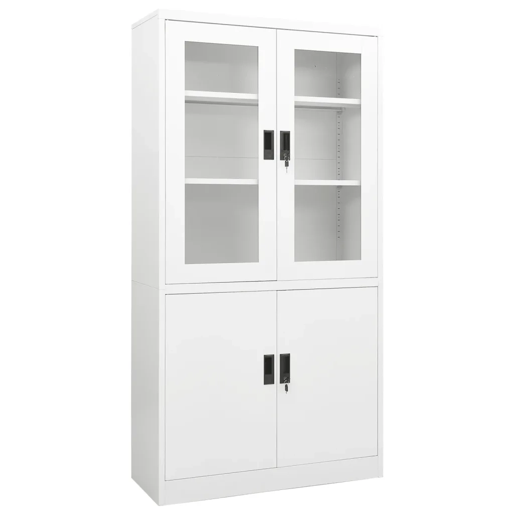 Armadio per Ufficio Bianco 90x40x180 cm in Acciaio cod mxl 39955