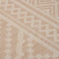 Tappeto da Esterni a Tessitura Piatta 200x280cm Strisce Marroni 340868