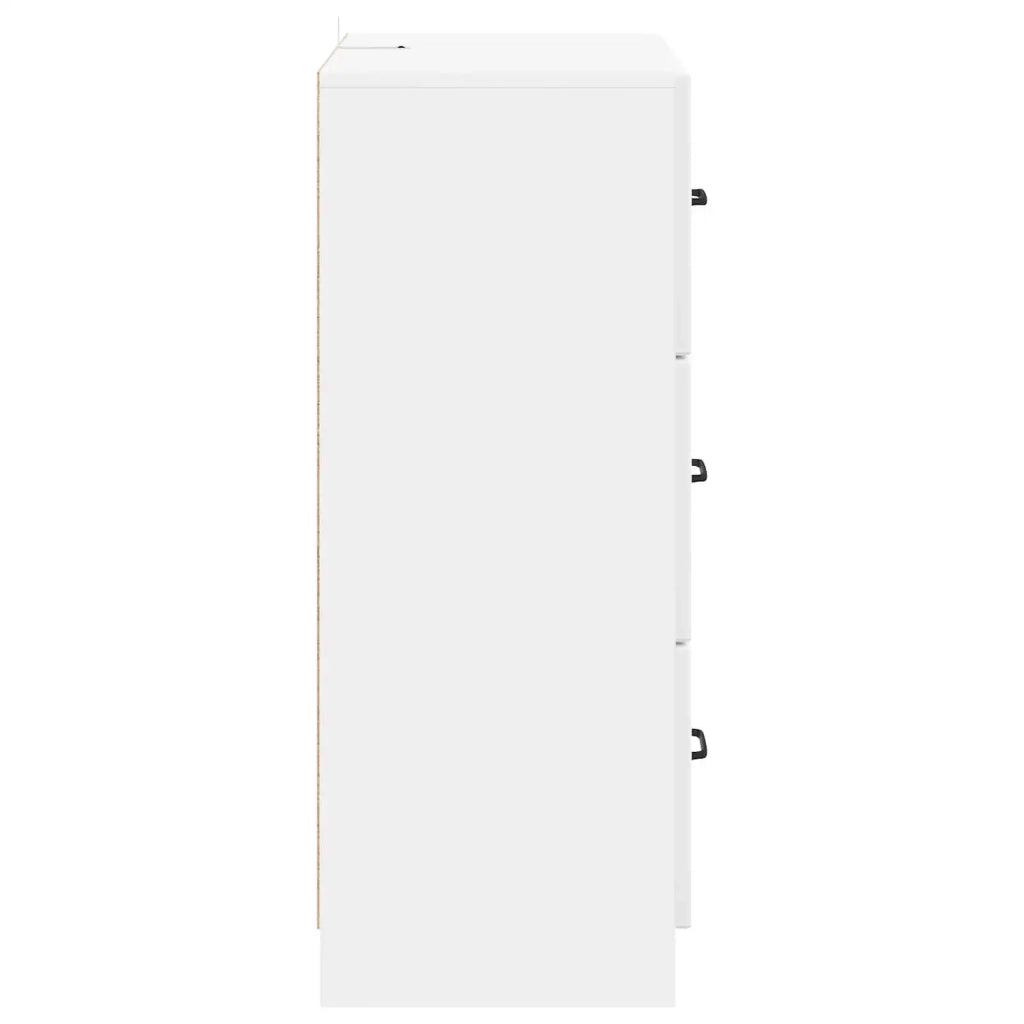 Mobile con Cassetti Bianco Lucido 66 x 34,5 x 87 cm 895759