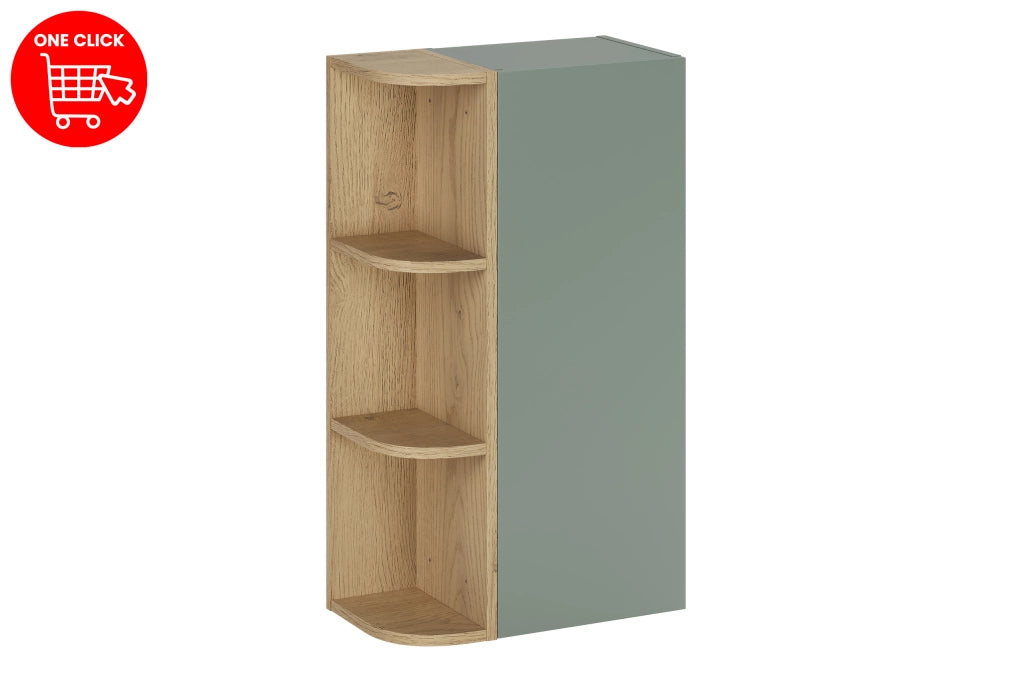 Set mobili bagno con półsłupkiem e regałem Aster Green 45 cm
