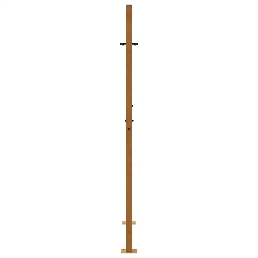 Cancello da giardino 100x150 cm in acciaio corten con design a traccia 4100986