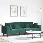 Divano Verde Scuro 250 x 77 x 76 cm Velluto 3335155
