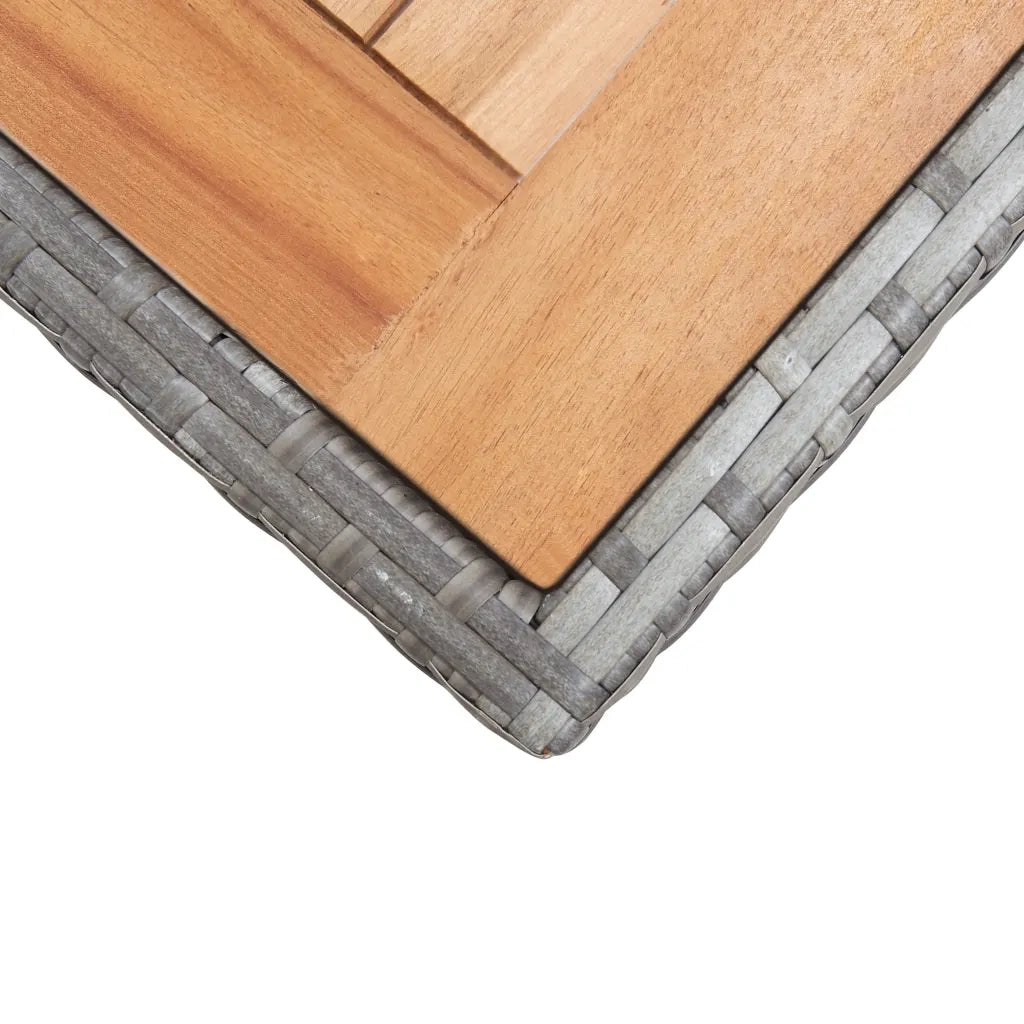 Tavolo Giardino Antracite e Marrone 123x60x74cm Acacia Massello 46451