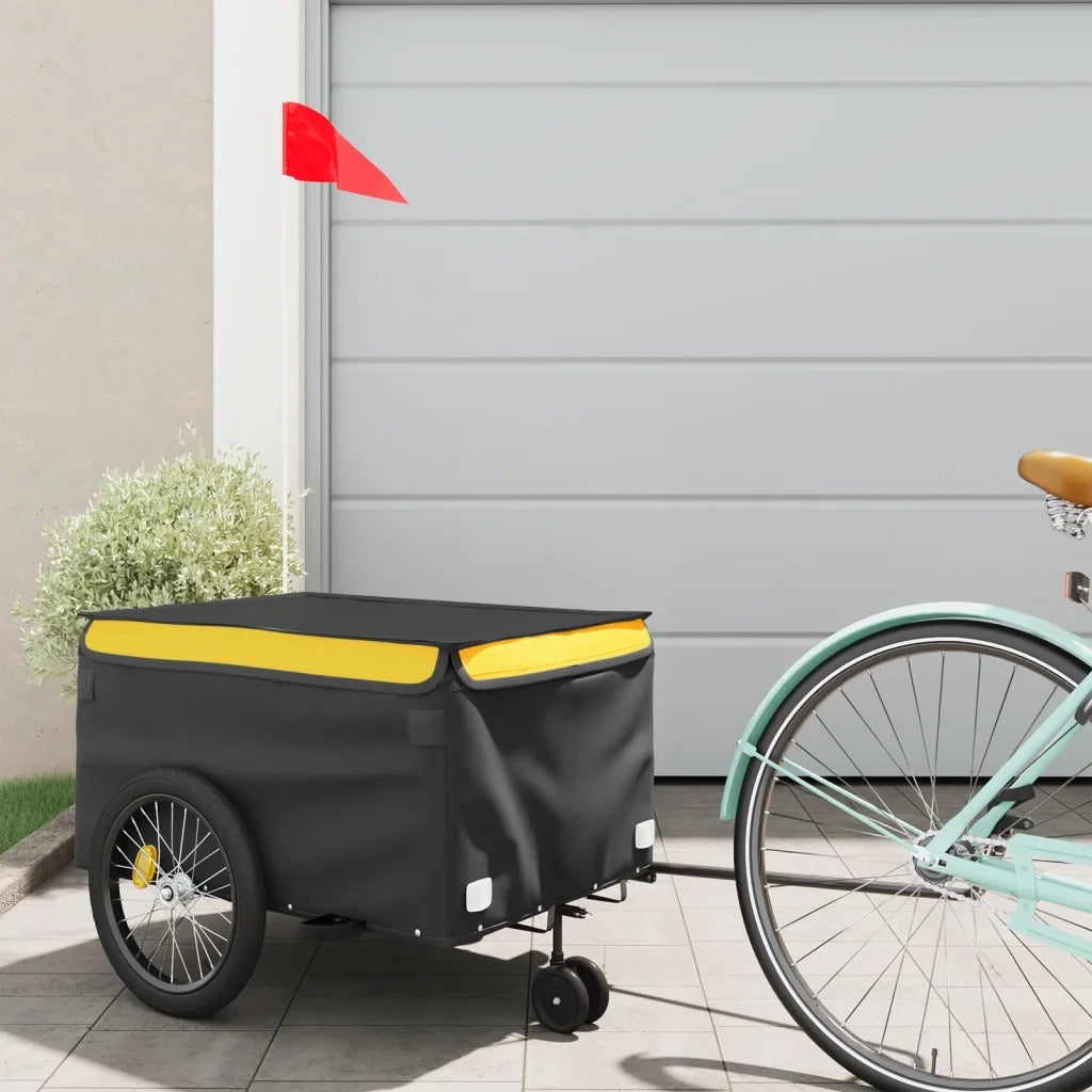 Rimorchio da Bici Nero e Giallo 30 kg in Ferro CFW8446296