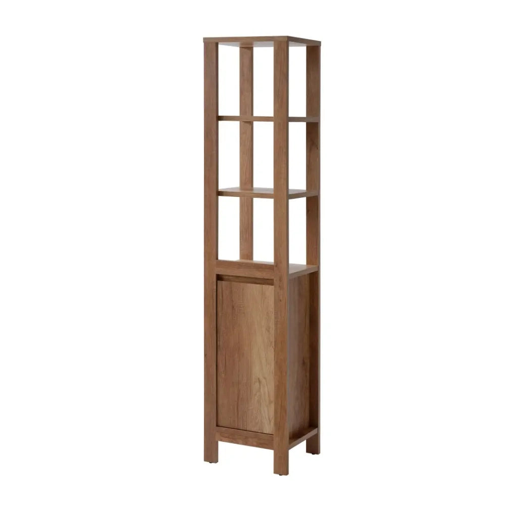 Colonna bagno KALUNA 186 cm – Colore legno di noce – Stile rustico da posizionare