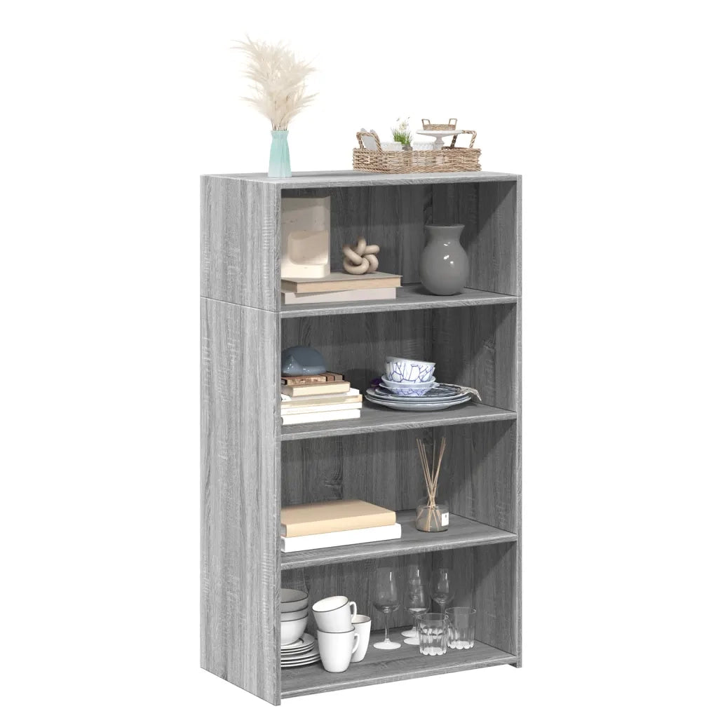 Credenza-Buffet-Armadio da cucina Grigio Sonoma 70x41x124 cm in Legno Multistrato