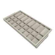 Kit Cassetto Organizzatore e Telaio per Armadio 900 mm in Alluminio e Plastica Emuca Grigio Pietra
