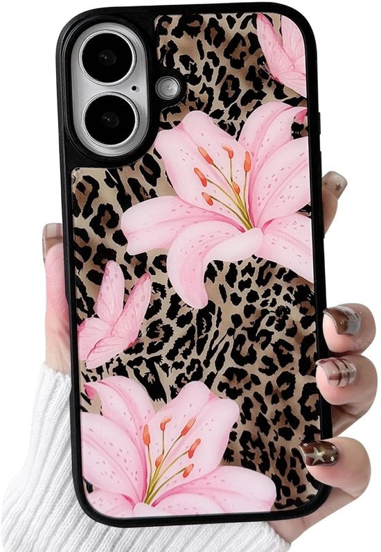 Case per iPhone 16 - Disegno Fiori di Loto Vipera e Farfalle