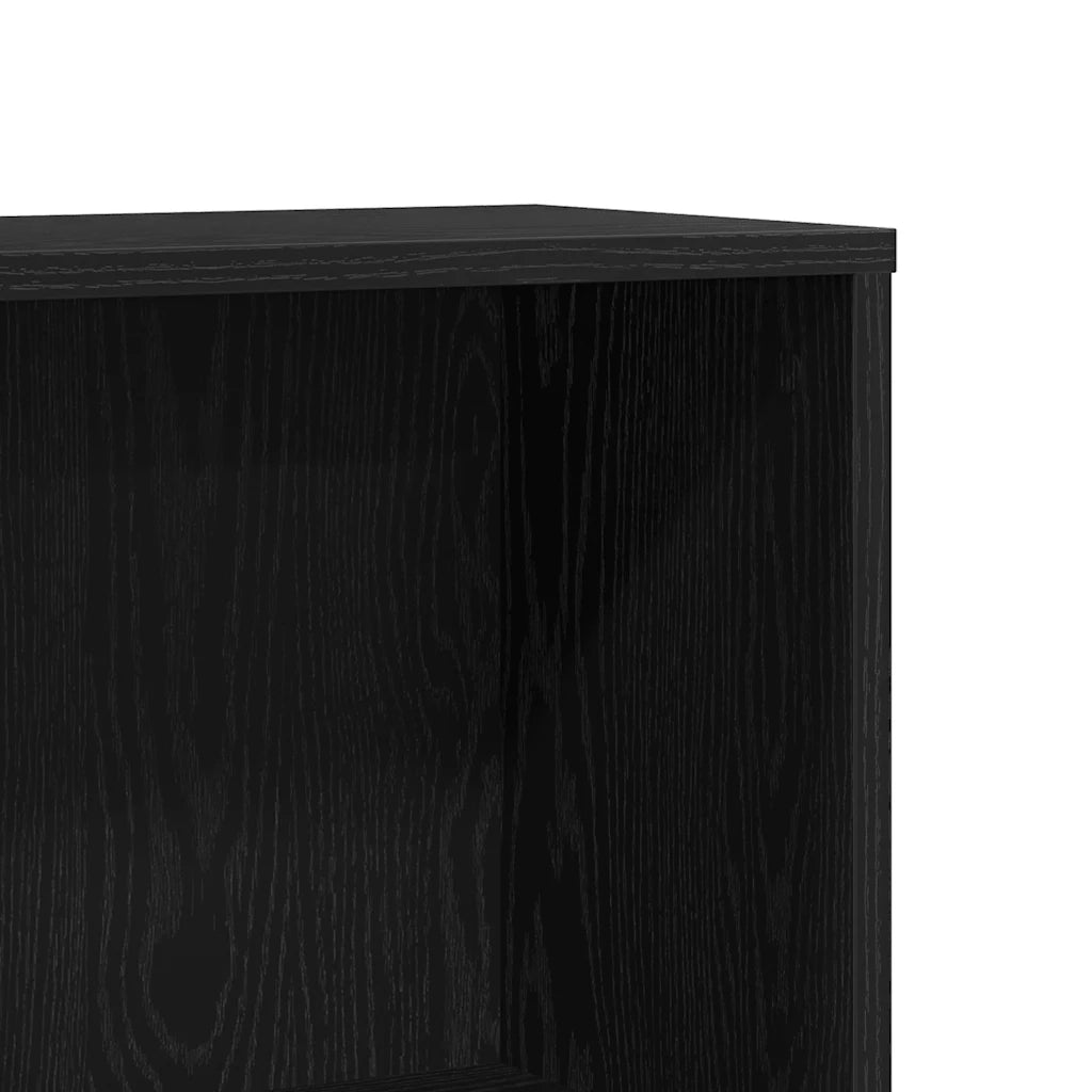 Libreria-Scaffale per Libri-Mobile di Stoccaggio Rovere Nero 67x24x161 cm in Legno Multistrato