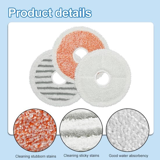 Adatti per Bissell SpinWave+ Vac3764 pannelli per aspirapolvere a vapore multiuso per il riutilizzo pannelli 3 pezzi
