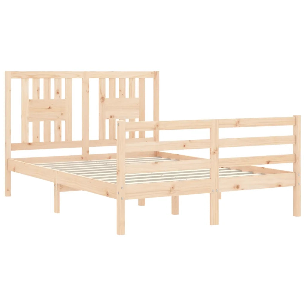Giroletto con Testiera Small Double-Struttura Letto in Legno Massello 975564