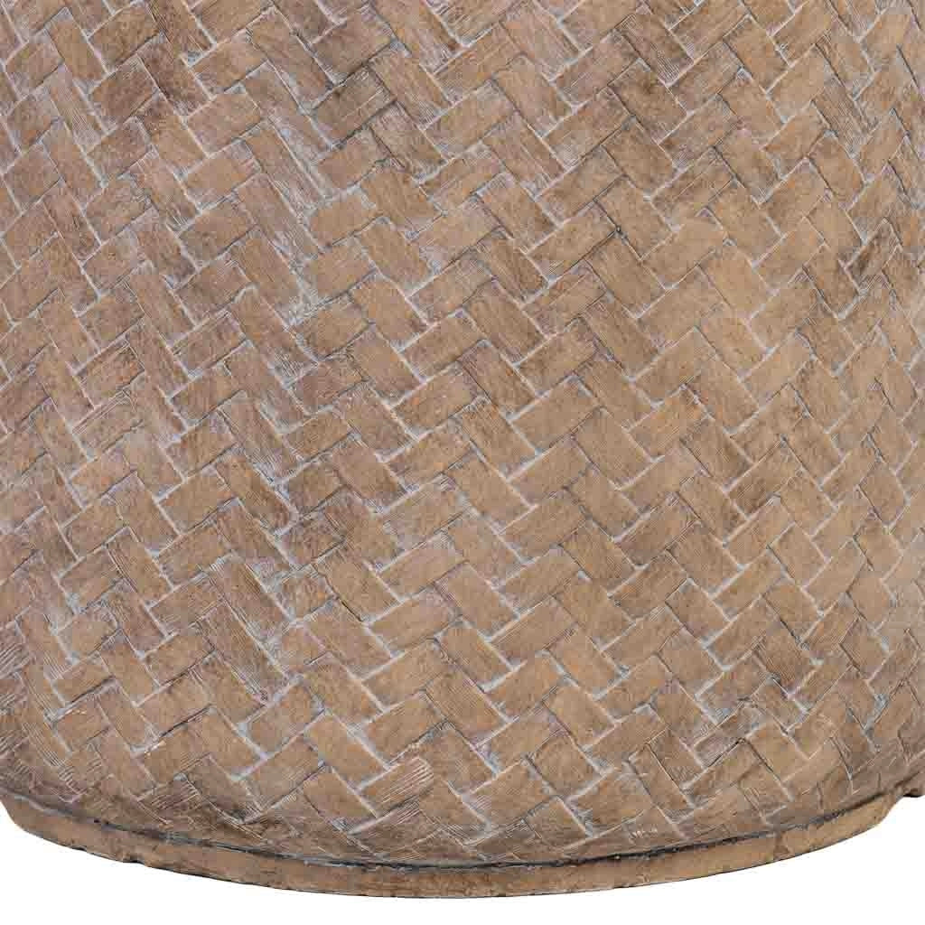 Fioriera in fibra di vetro marrone 36x36x37,5 cm