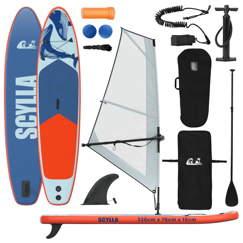 SUP gonfiabile con vela SCYLLA 330 x 76 x 15 cm Blu per 42039137