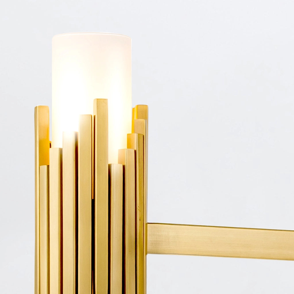 Sospensione Elstead Marvele ottone opale Ø66cm 6xE14