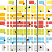 Set di Bordo Scrum e Kanban per Tavola Bianca - Magneti Descritti, Linee Magnetiche, Avatar, Pericolo e Magneti con Smiley - Set Premium 248 pezzi