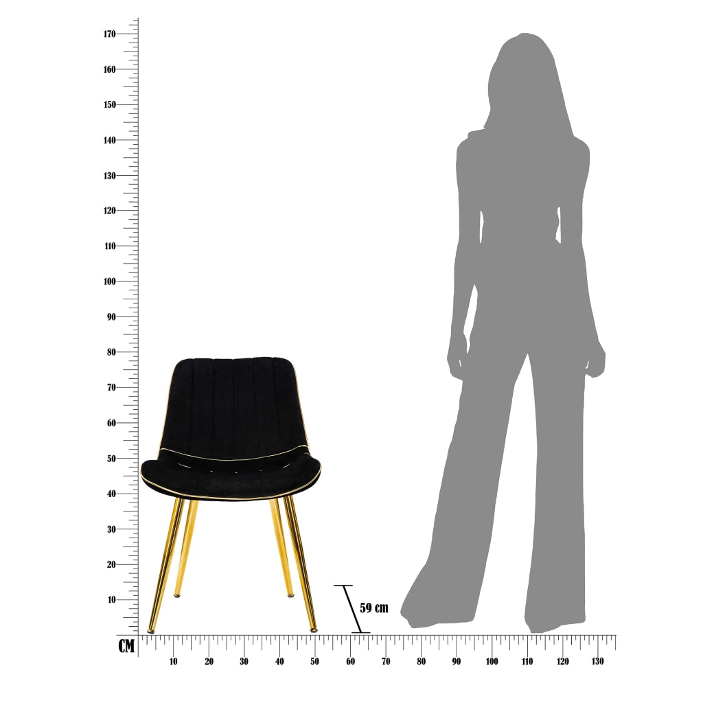Poltroncina Ribe, Poltrona set da 2, 51x59x79h cm Nero