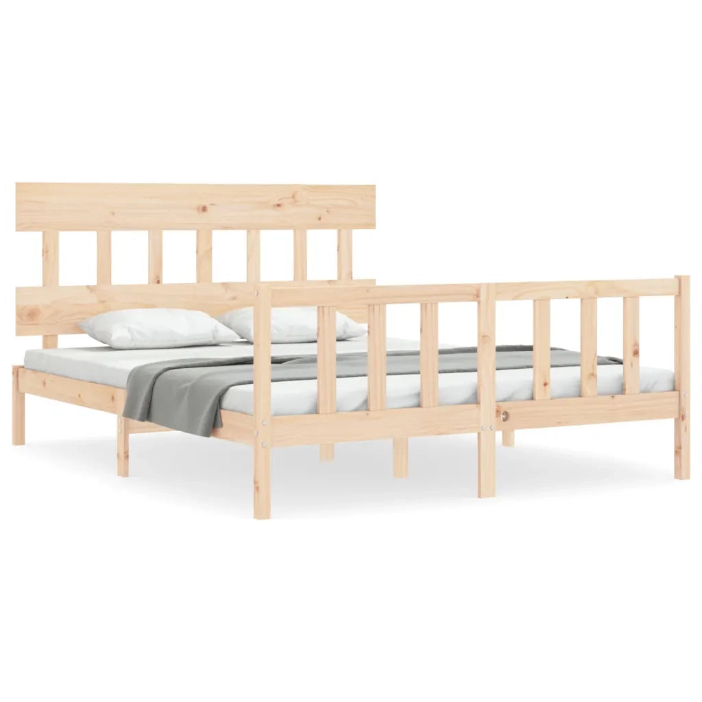 Giroletto senza Materasso 160x200 cm in Legno Massello di Pino 3193346