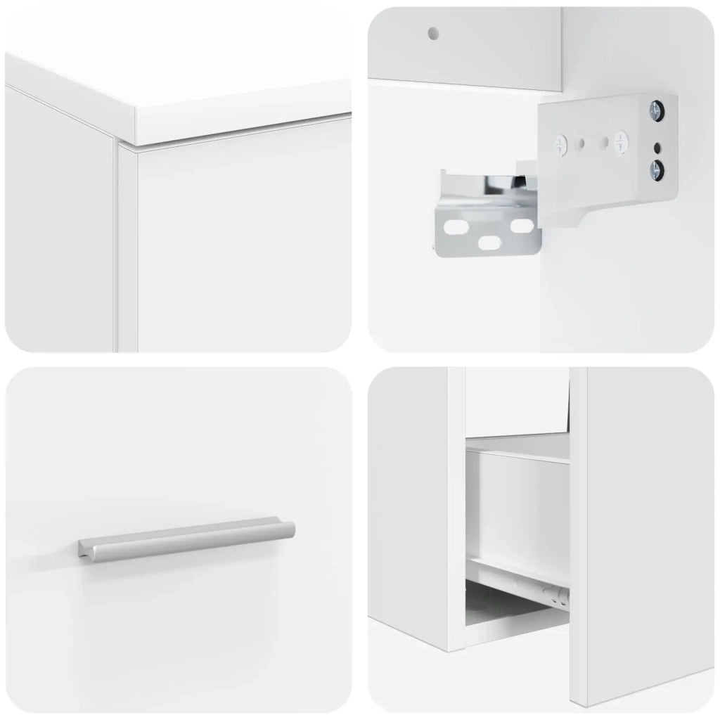 Set di mobili per il bagno 2 pz Bianco Legno ingegnerizzato 3404000