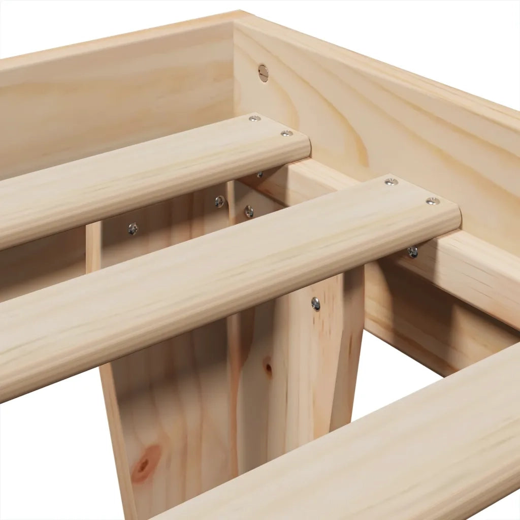 Letto senza Materasso 90x200 cm in Legno Massello di Pino 855364