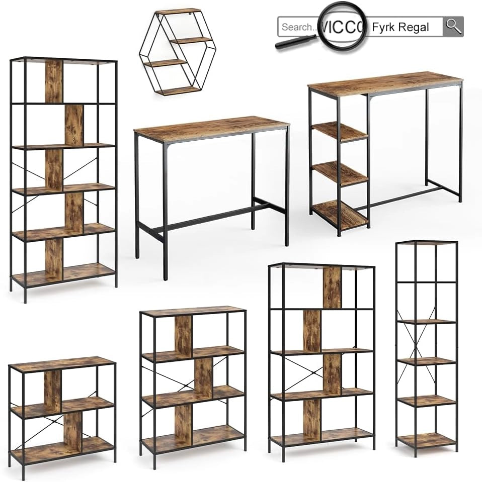 Set di 2 sgabelli da bar Fyrk, Rovere rustico, 32 x 78 cm 2 parti, adatto per banconi e piani cucina, impilabile per la conservazione