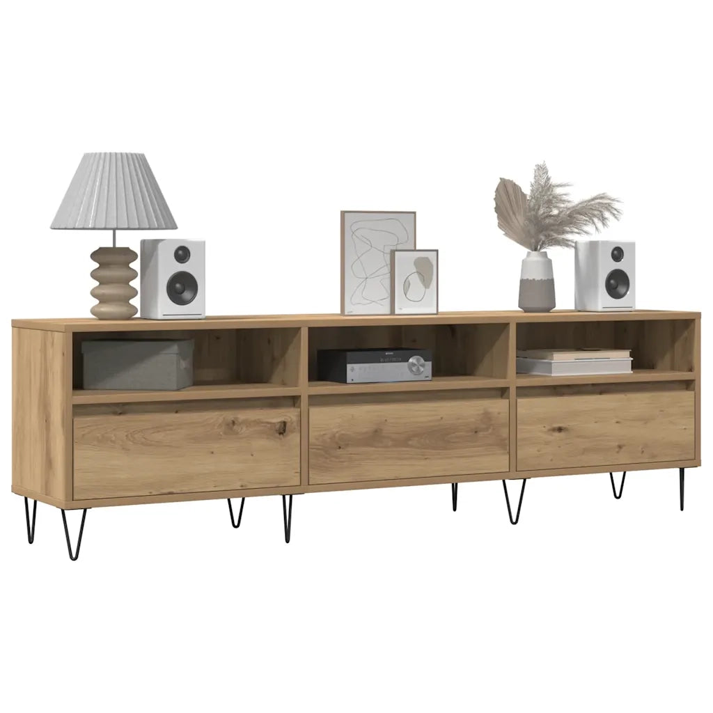 Mobile Porta TV Rovere Artigianale 150x30x44,5 cm Multistrato 857188