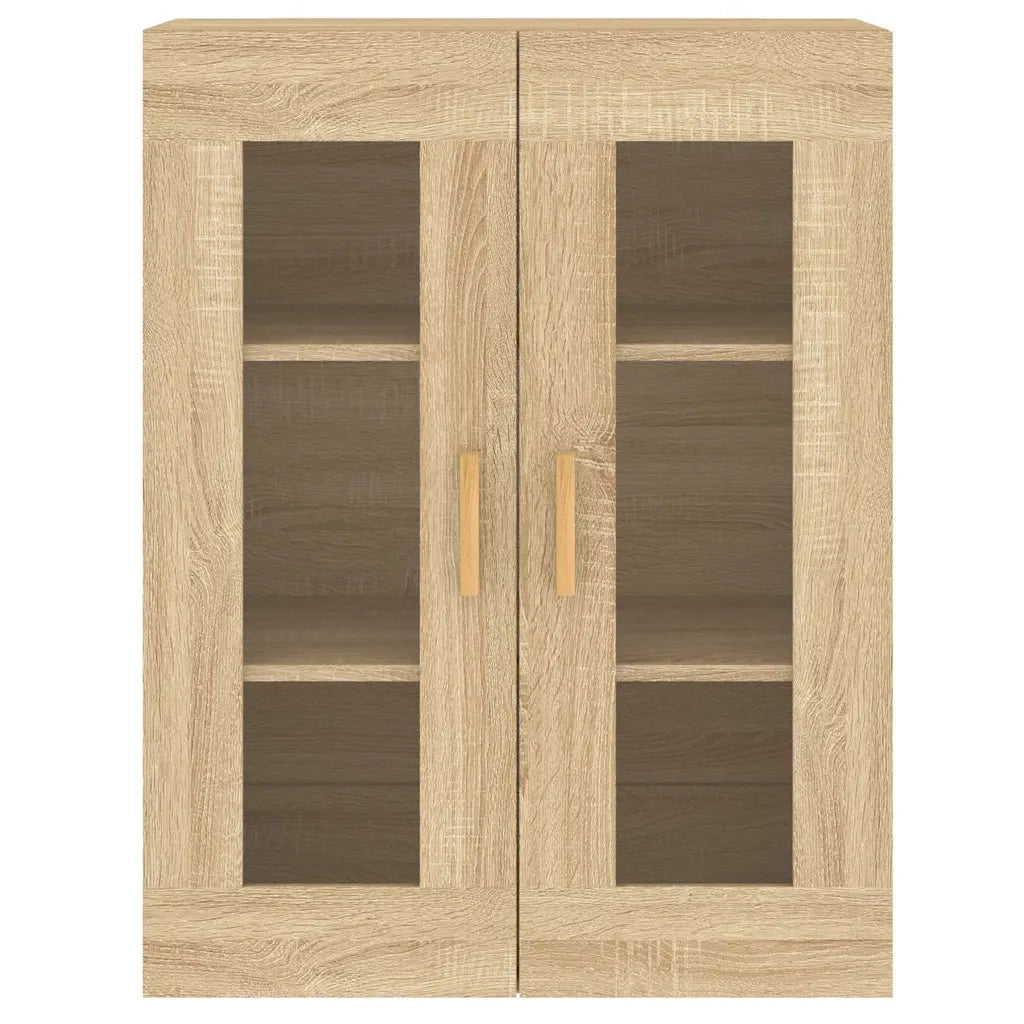Set di 2 pensili a muro 69,5 x 34 x 90 cm finitura elegante design contemporaneo legno ingegnerizzato rovere Sonoma 02_0055401