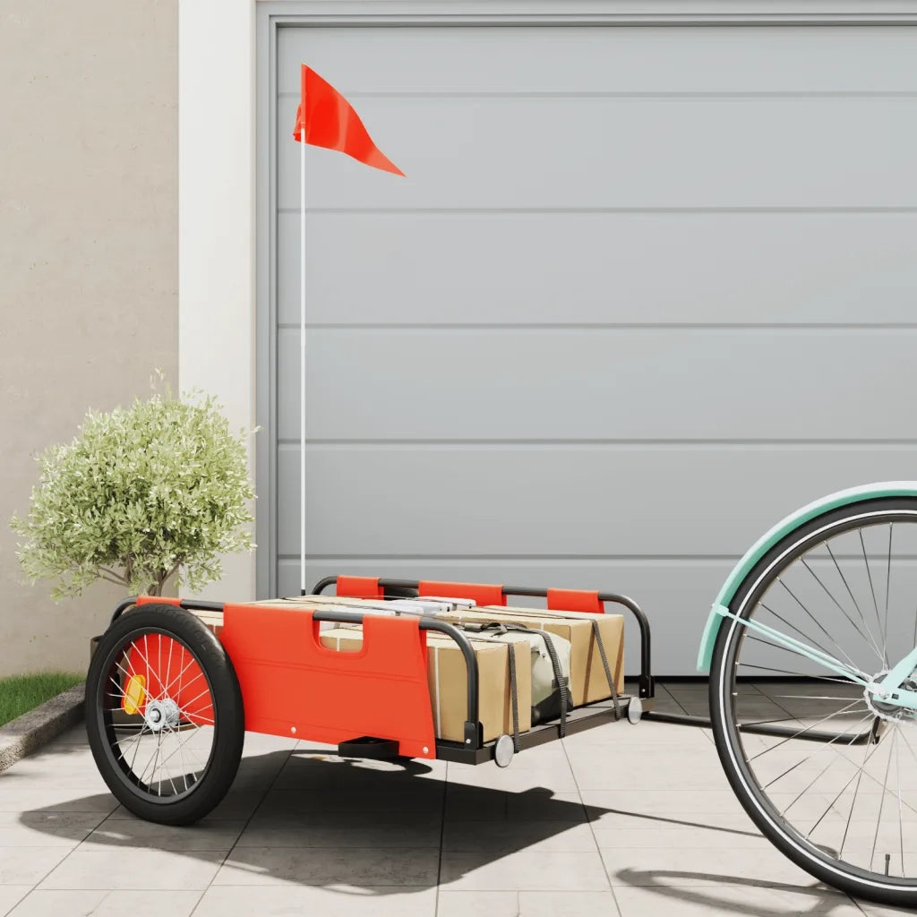 Rimorchio da Bici Arancione e Grigio Oxford e Ferro 94173