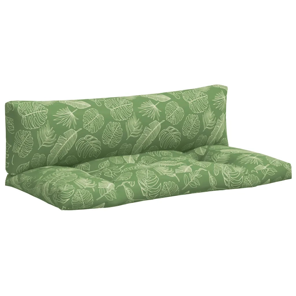 Cuscini per Pallet 2 pz Motivo a Foglie in Tessuto Oxford 360941