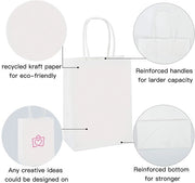 Set di confezioni in carta 25 pezzi - Dimensioni 21 x 11 x 27 cm - Carta forte - Manici in carta - Confezioni fai da te - Base rigida - Tazze in carta