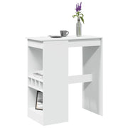 vidaXL Tavolo Bar con Rastrelliera Bianco 90x47,5x103,5 cm Truciolato