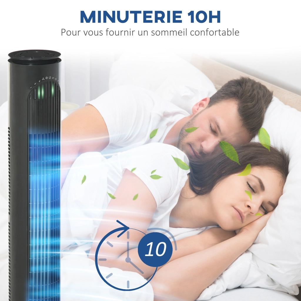 Ventilatore a colonna ¨C zephmum ¨C 45W telecomando timer 3 velocit¨¤ 22x77 cm grigio scuro