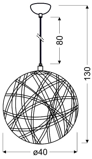 Lampada a sospensione Candellux Frida cromo Ø40 E27