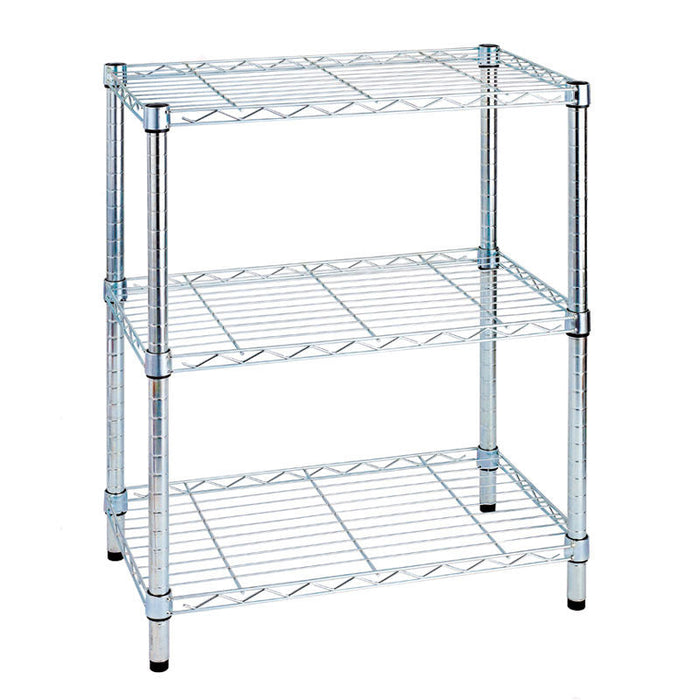 Scaffale in Acciaio Cromato 3 Piani 36X60X75Cm Tosini Light AC1424-3