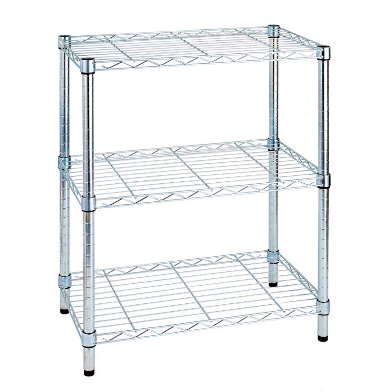 Scaffale in Acciaio Cromato 3 Piani 36X60X75Cm Tosini Light AC1424-3