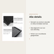 Piatto di servizio multifunzionale - 30x30 cm - Materiale legno - Nero - Rectangolare - Adatto per bevande e alimenti - di alta qualità e duraturo