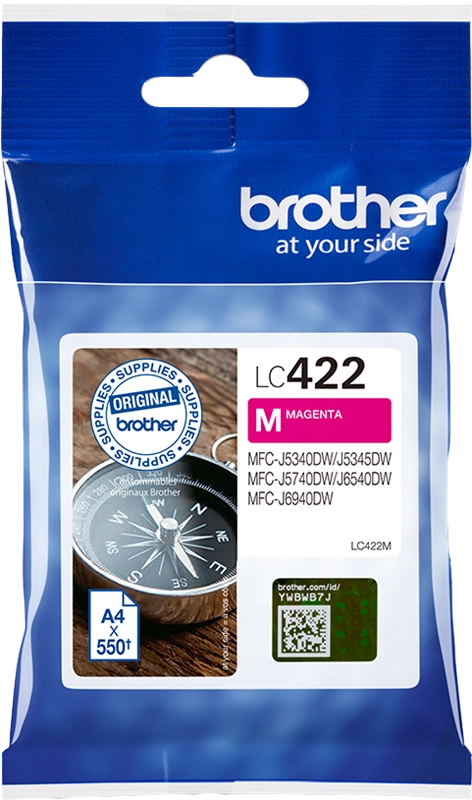 Brother LC422M cartuccia d'inchiostro 1 pz Originale Magenta