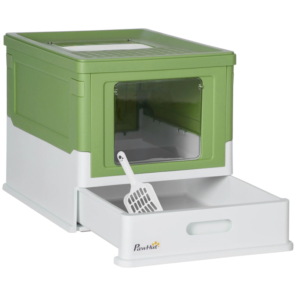 Lettiera per gatti con coperchio e vaschetta, plastica 47,5x35,5x36,7 cm, incl. paletta e scatola deodorante