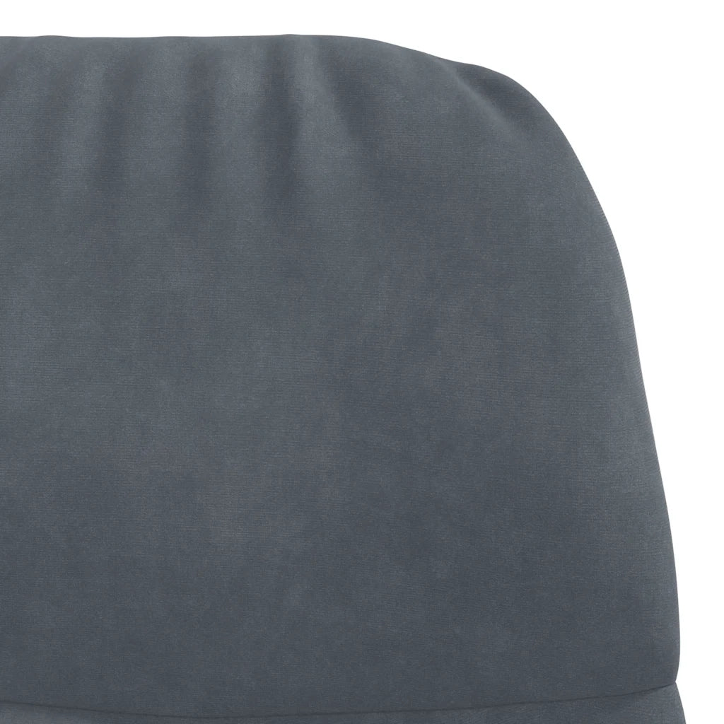Poltrona Relax con Poggiapiedi Grigio Scuro in Velluto 3315117
