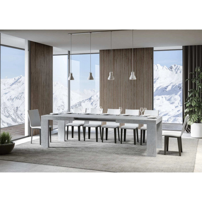 Tavolo allungabile 200/304x90 cm Roxell - Cemento