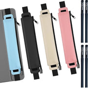 Penali per quaderno da 4 pezzi, penne per notebook, planner, elastico, cerniera per libro, colore rossa, blu, nero, kaki, pelle PU con 4 penne per scuola, ufficio, viaggio