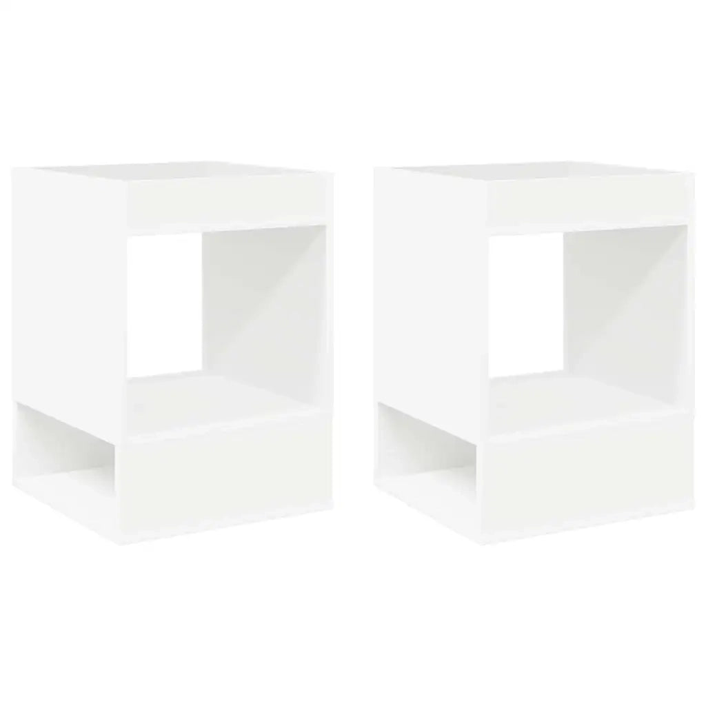 Tavolino 2 pcs Bianco 40 x 40 x 56 cm Legno multistrato 890945