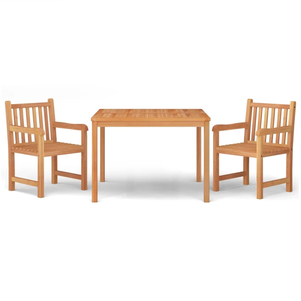 Set da Pranzo per Giardino 3 pz in Legno Massello di Teak cod mxl 78116