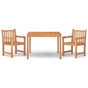 Set da Pranzo per Giardino 3 pz in Legno Massello di Teak cod mxl 78116