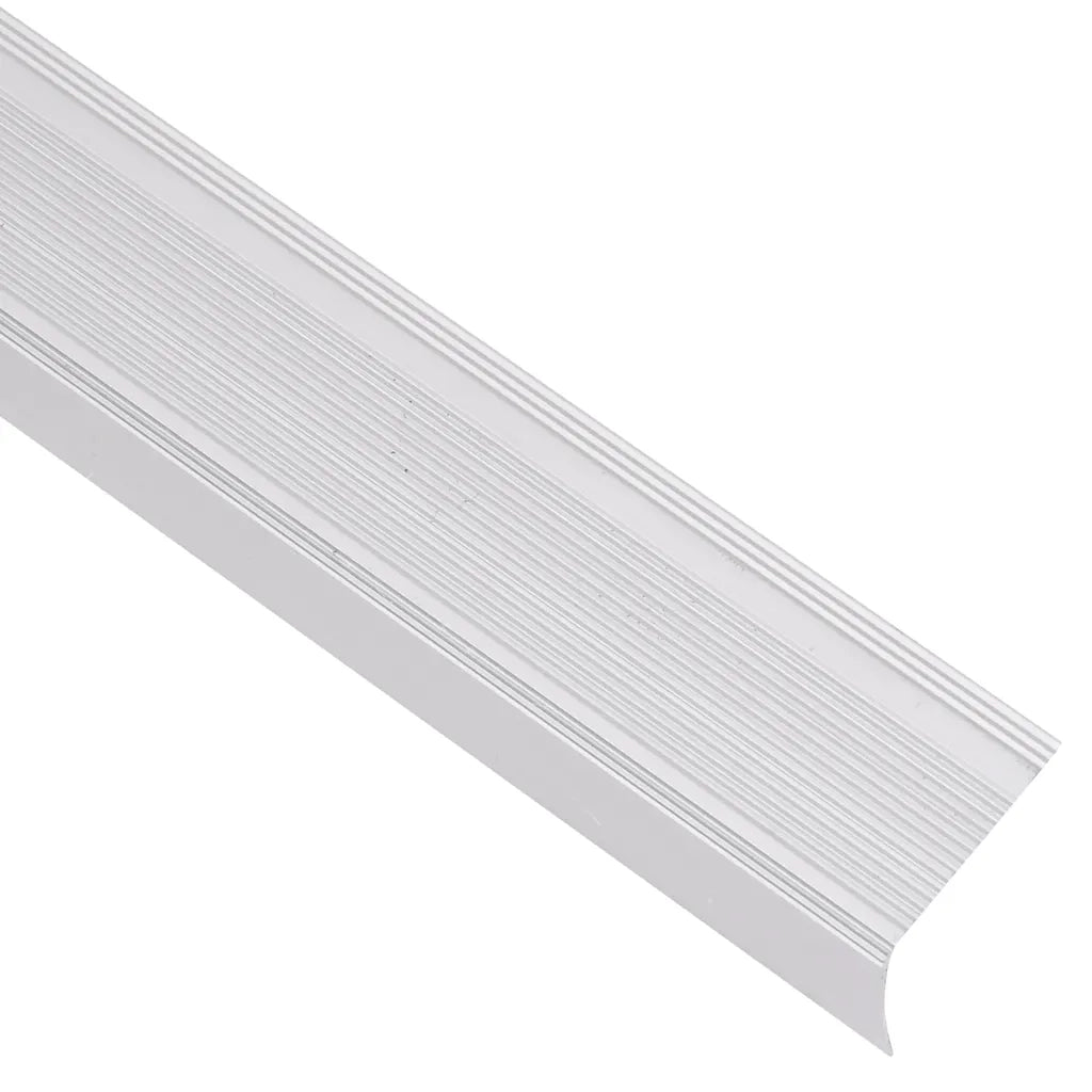 vidaXL Profili a L per Gradini 5 pz in Alluminio 100 cm Argento