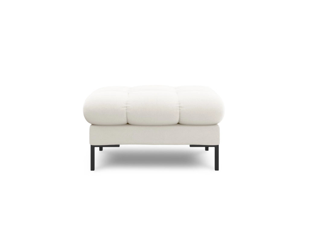 Cosmopolitan Design - Pouf "Bali" in tessuto strutturato beige chiaro 