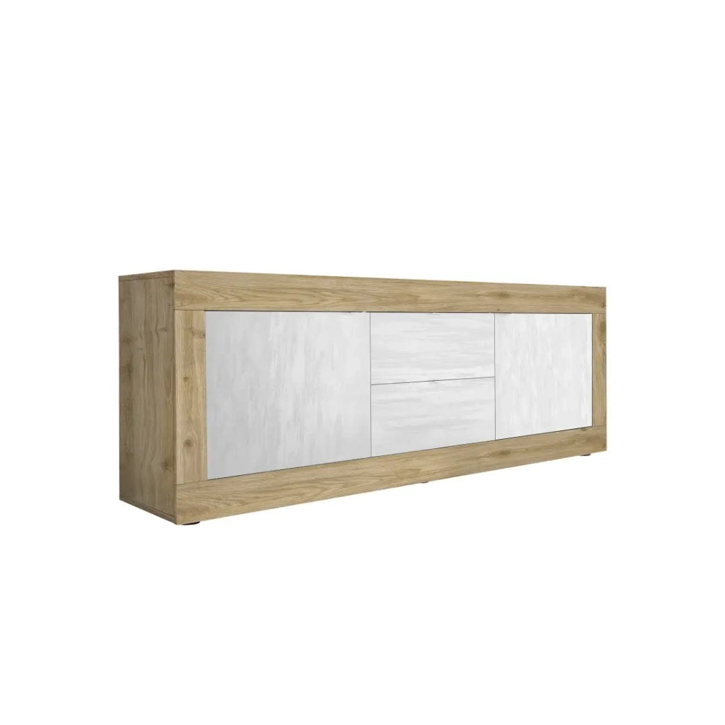 Credenza a 4 porte, collezione SKY, bianco lucido, ideale per cucina/sala da pranzo di design
