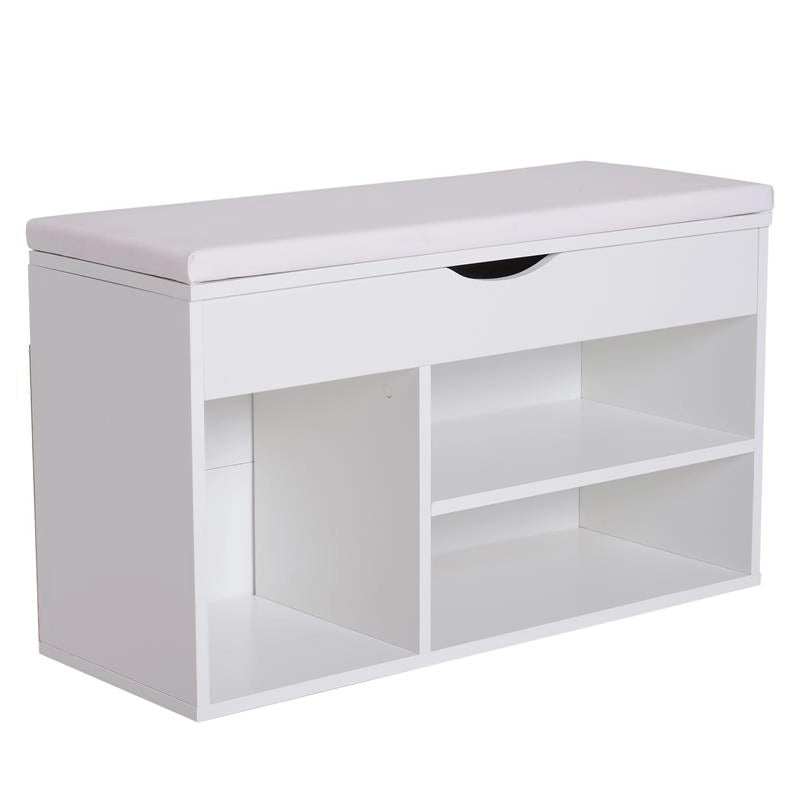 SCARPIERA A PANCA RIBALTABILE DA INGRESSO 80 X 30 X 47 CM BIANCO